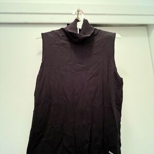 Anne Klein Black Sleeveless Turtleneck Top